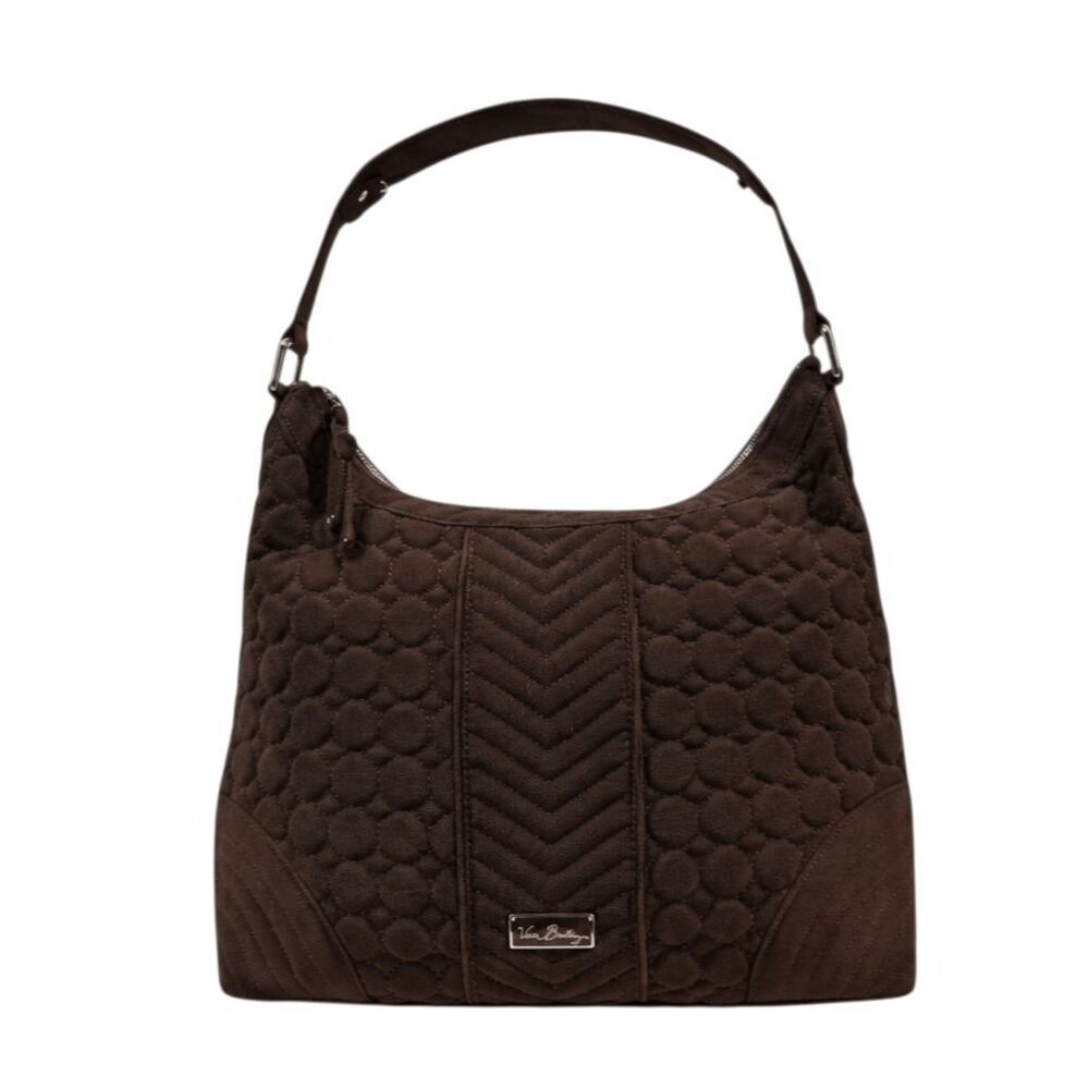 VERA BRADLEY Espresso Baroque Microfiber Hobo Bag